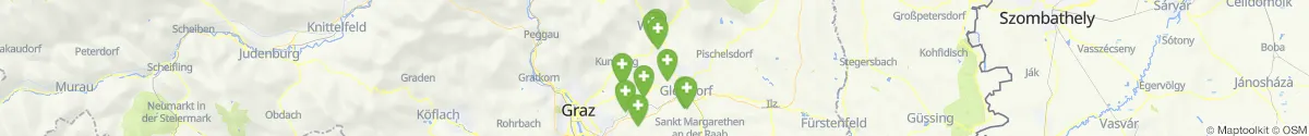 Kartenansicht für Apotheken-Notdienste in der Nähe von Mitterdorf an der Raab (Weiz, Steiermark)